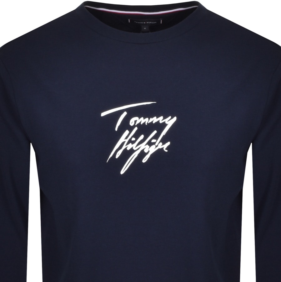 Alternative Image for ProductTommy Hilfiger Logo Crew Neck Sweatshirt Navy2